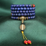 Mala Bouddhiste Clarté et Concentration (Lapis Lazuli)