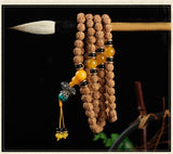 Mala Tibétain Renforcement Énergétique (Graine de Rudraksha)
