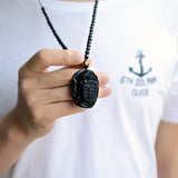 Pendentif Bouddha Siddhartha Gautama (Obsidienne)