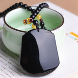 Pendentif Bouddha Siddhartha Gautama (Obsidienne)