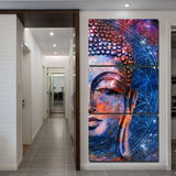 Tableau Bouddha Astres Colorés