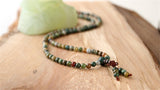 Mala Bouddhiste Communion Nature (Agate Aquatique)