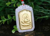 Pendentif Bouddha Chinois (Jade et Or 999)