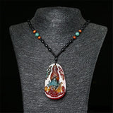 Pendentif Bouddhiste Guanyin (Jade Colorée)