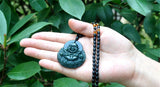 Pendentif Bouddha Budaï (Jade Vert)
