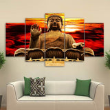 Tableau Bouddha Rouge d'Accomplissement