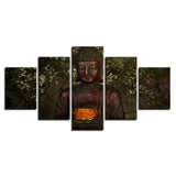 Tableau Bouddha Statue Lotus