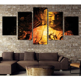 Tableau Bouddha Roue du Dharma