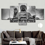 Tableau Bouddha Noir et Blanc