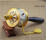 Moulin à Prières Népalais Méditation Argentée