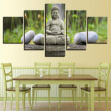 Tableau Bouddha Jardin Zen