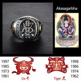 Bague Bouddha Symbole Chinois (Argent 925)