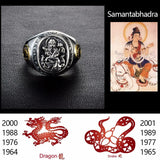 Bague Bouddha Symbole Chinois (Argent 925)
