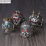 Bague Bouddha Dragon d'Asie (Argent 925)