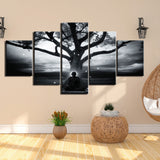 Tableau Bouddha Eveil Arbre Bodhi