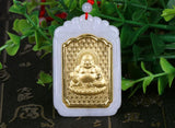 Pendentif Bouddha Chinois (Jade et Or 999)