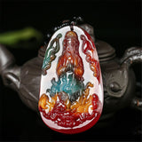 Pendentif Bouddhiste Guanyin (Jade Colorée)