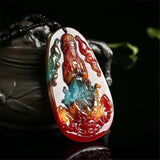 Pendentif Bouddhiste Guanyin (Jade Colorée)