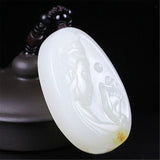 Pendentif Bouddha Guanyin (Jade Blanc)