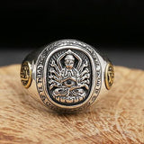 Bague Bouddha Signe Chinois (Argent 925)