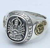 Bague Bouddha Signe Chinois (Argent 925)