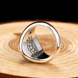 Bague Bouddha Mantra de la Vie (Argent 925)