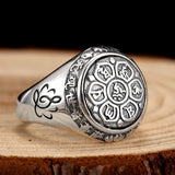 Bague Bouddha Mantra de la Vie (Argent 925)