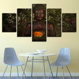 Tableau Bouddha Statue Lotus