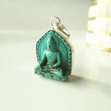 Pendentif Bouddha Argile Turquoise