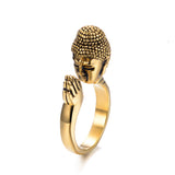 Bague Bouddha Prière Bouddhiste (Acier Inoxydable)