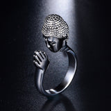 Bague Bouddha Prière Bouddhiste (Acier Inoxydable)
