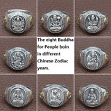 Bague Bouddha Signe Chinois (Argent 925)