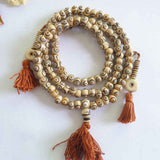 Mala Bouddhiste Dzi à 3 yeux (Os de Yack)