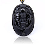 Pendentif Bouddha et Diable (Obsidienne)