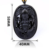 Pendentif Bouddha et Diable (Obsidienne)