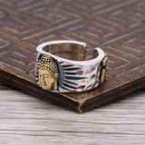 Bague Bouddha Svastika d'Eternite (Argent 925)
