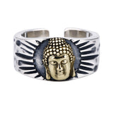 Bague Bouddha Svastika d'Eternite (Argent 925)
